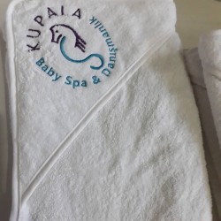 Köşe kapşonlu bebek havlusu - baby spa salon havlusu 