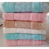 Toptan Dantel Güpür Havlu 50x90cm -%80 Pamuk - ( 1 Adet Toptan Satış Fiyatı ) 