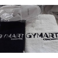 Gym spor havlusu özel logo nakış ve baskılı üretim