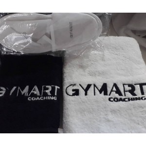Gym spor havlusu özel logo nakış ve baskılı üretim
