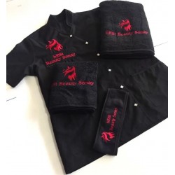 Forma ve estetisyen önlük - özel logo nakış ve baskılı üretim