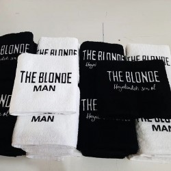 Logo nakışlı berber ve güzellik merkezi havlusu 