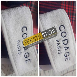 Logolu cilt bakım bandı - havlu saç bandı üretimi 