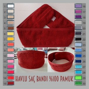 Toptan 1- Havlu saç bandı özel logo nakışlı ( baskılı)  Toptan imalat satış fiyatı özel fiyat isteyiniz