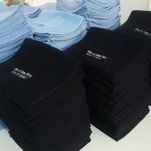 siyah 30x50cm havlu toptan ve özel logolu üretim