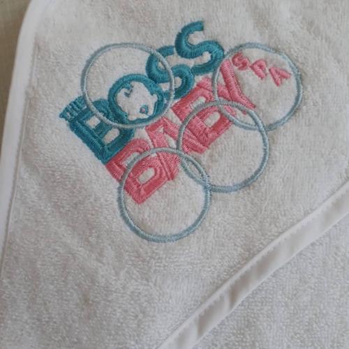 bebek masaj salonu logolu havlu üretim