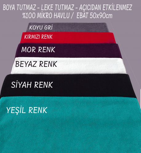 Toptan Boya Tutmaz Havlu 