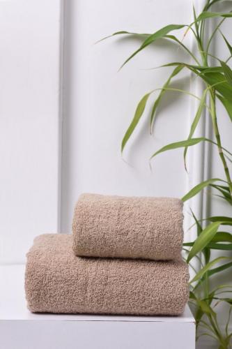 Toptan kahverengi bej renk havlu takımı üretimi 